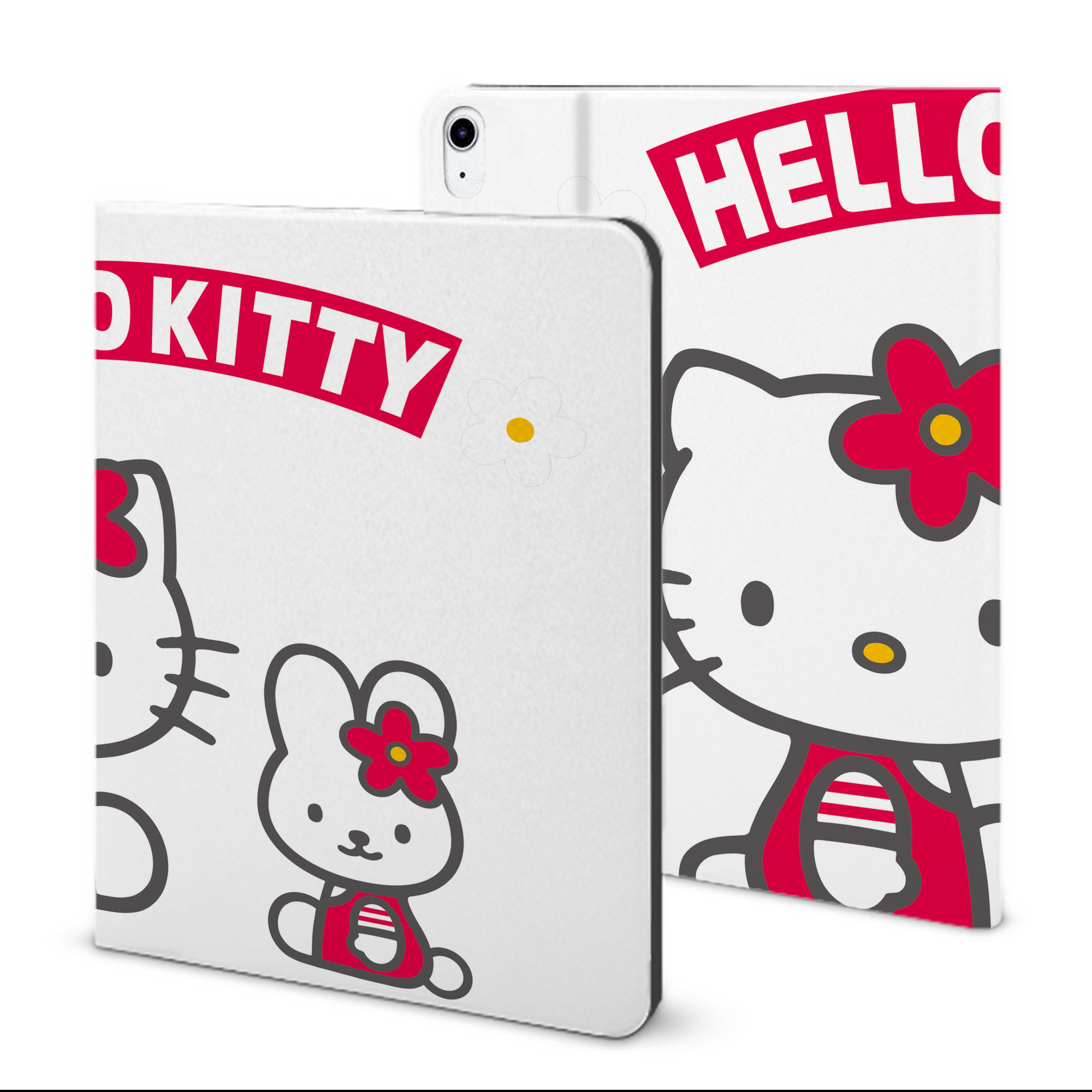 （画像用） Hello Kitty ハローキティ IPad ケース ブック型 PUレザー TPU 耐衝撃 軽量 薄型 ペン収納なし 全面保護 IPad 各モデル対応